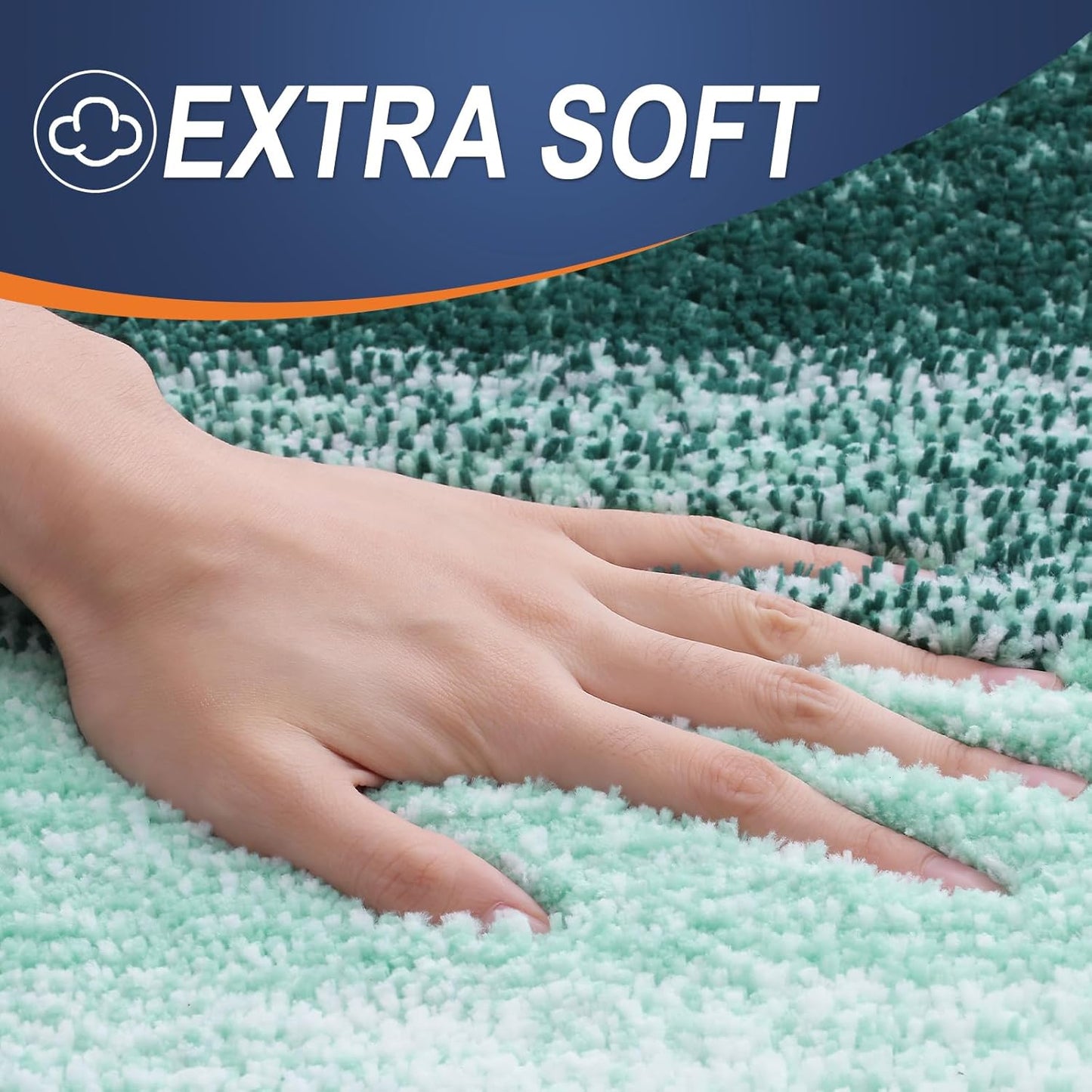 OLANLY Bathroom Runner Rug - Extra Soft Microfiber Mat with Rubber Backing | Quick-Dry 47x17 in Blackish Green