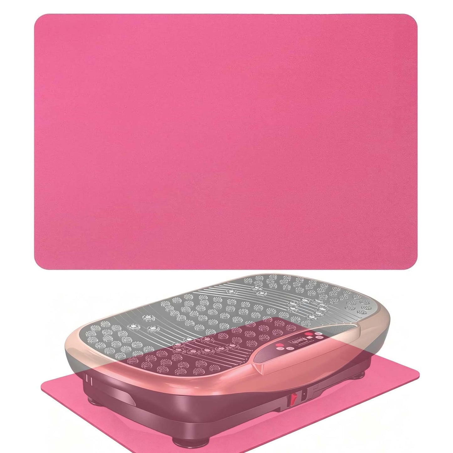 Pink Non-Slip Anti Vibration Mat for Vibration Plate Machine, Noise Reducing Floor Carpet Protector Pad & Exercise Accessory for Most Vibration Platform Machines (Only 1PC Pink Mat)