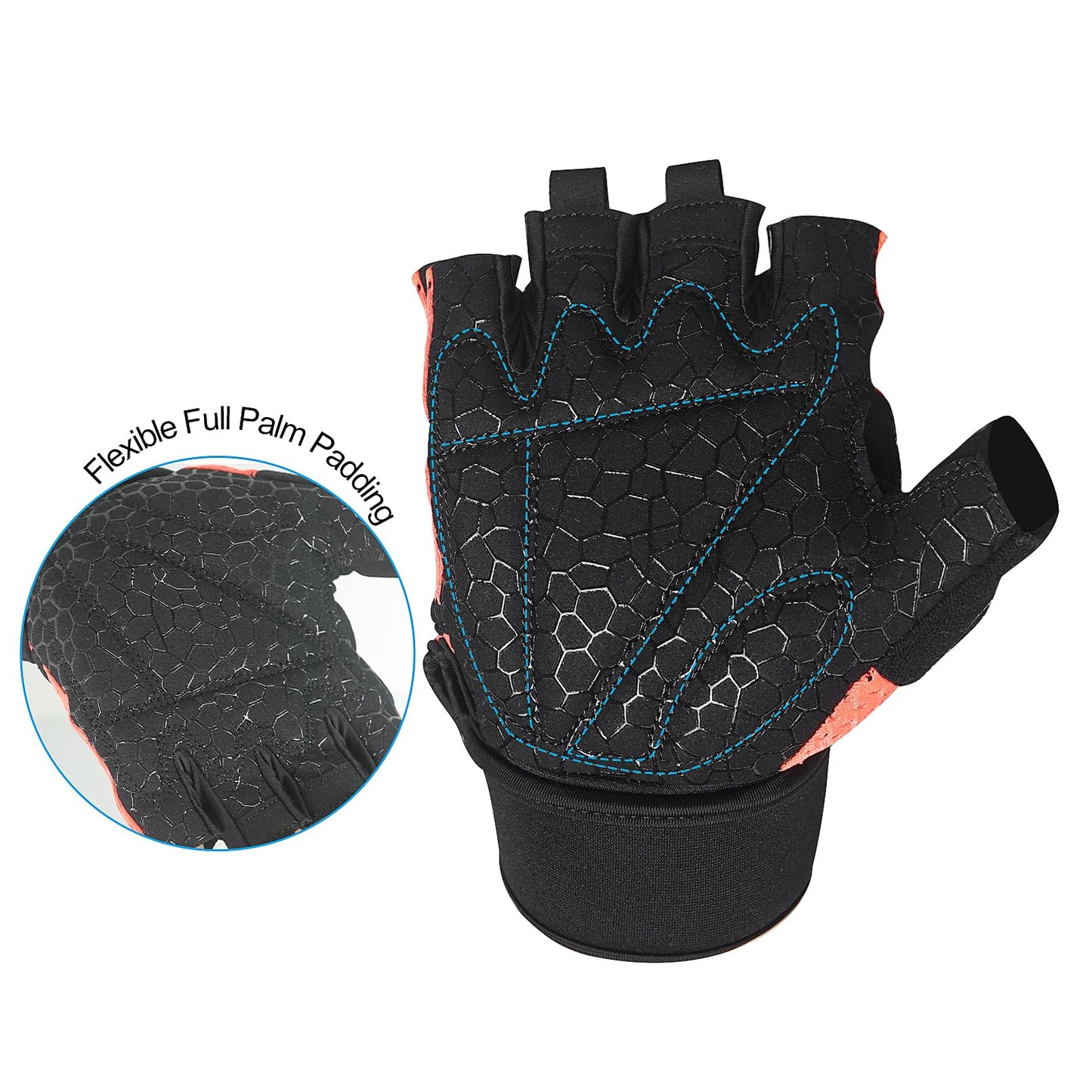Luwint Ventilated Workout Gloves for Men Women, Full Palm Protection with Wrist Support, Breathable Weight Lifting Gloves for Gym Training Cycling Fitness