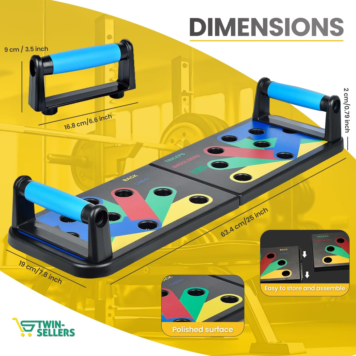 Push Up Board for Men – 20 in 1 Detachable Fitness Board with 5 Resistance Bands, Adjustable Pushup Handles, Perfect Push Up Bars for Home Gym Workout Equipment Training