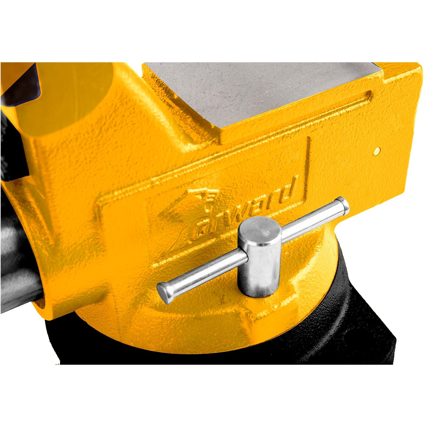 Forward 1755A Heavy Duty Bench Vise 11,000LBS Clamping Force, 5.5 Inch Ductile Iron Industrial Vice with Machined Round Guide Bar and 360° Swivel Base, 5-1/2" Jaw Width, 5-1/2" Max Jaw Opening