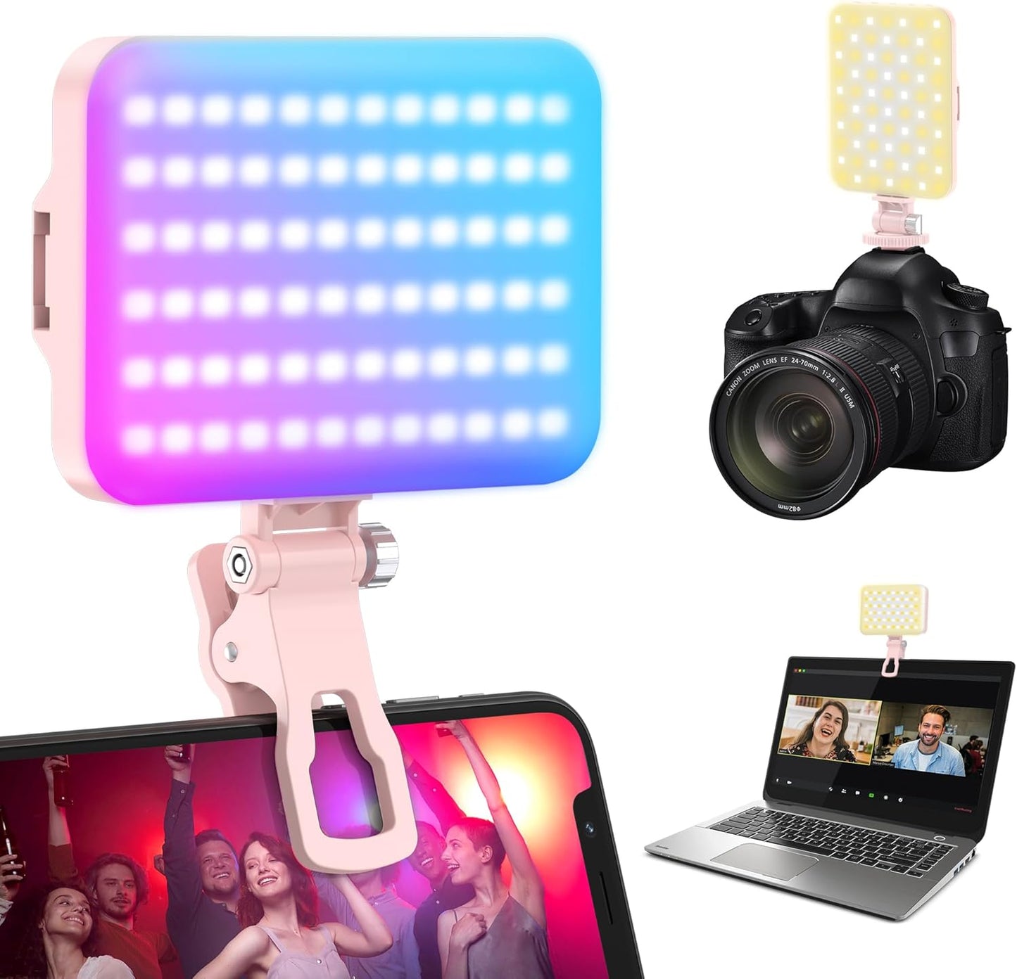 ALTSON 108 2200mAh 3CCT/ 360 Color/20 2500-6500K 97+, RGB Video Light, Camera Light with Full Lighting Effects, LED