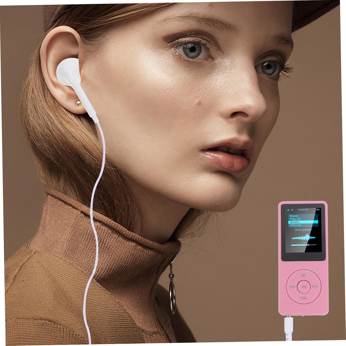 COOLHIYA Lossless Sound Player with Screen Portable Media Player for Students Supports Amv Formats Easy USB Transfer
