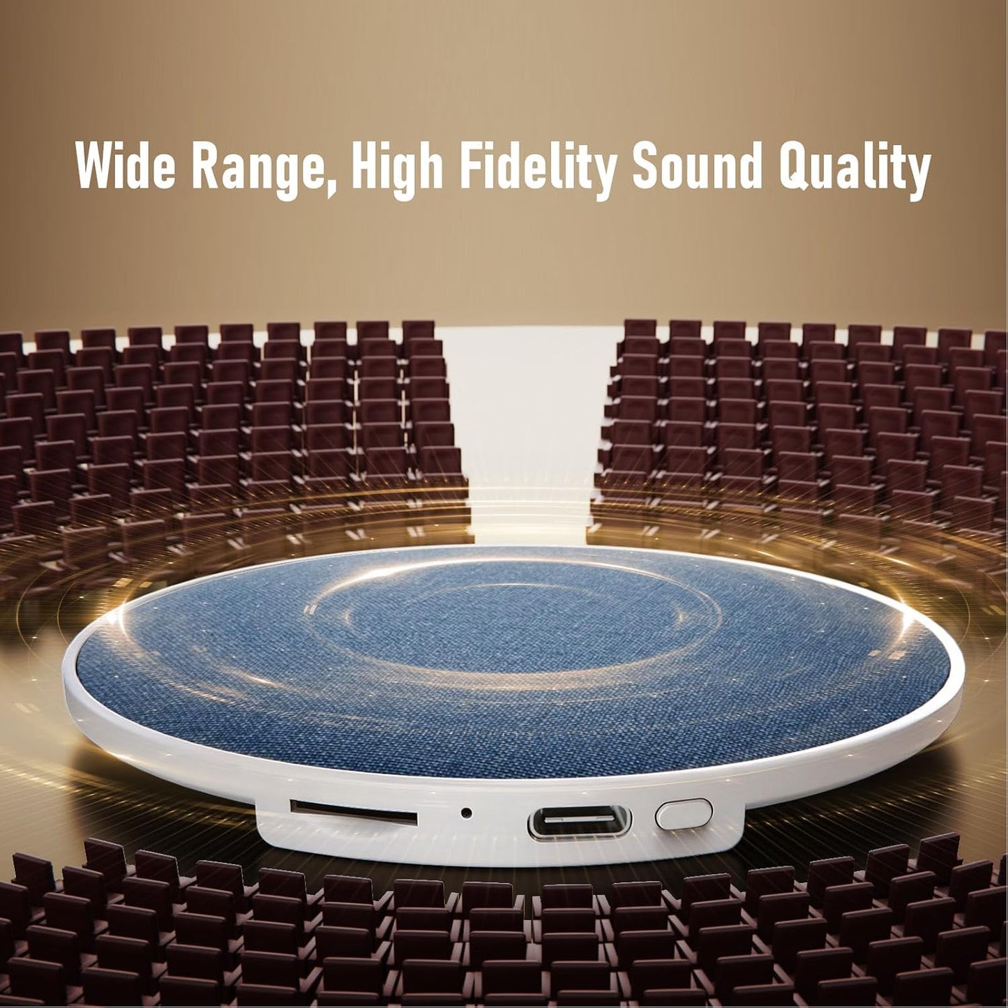 Yunir 3 Pillow Speaker for Sleeping, Mini Bluetooth Speaker Under Pillow with Automatic Off Timer, White Noise Sound