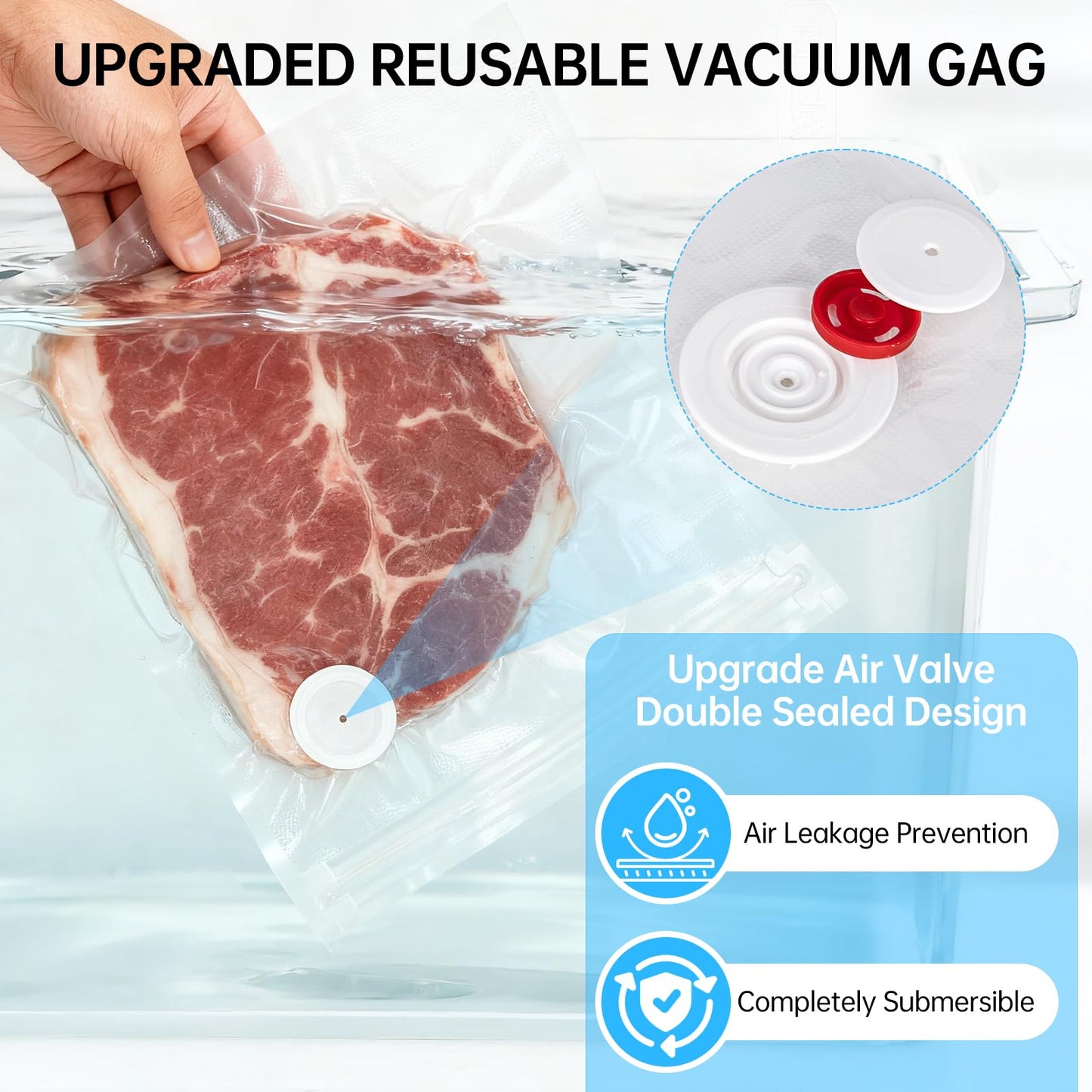 Vacuum Sealer Bags Compatible with Chef Preserve,10PCS Reusable Food Grade And Leak-Proof Storage Bags,Clear,5pcs (10.24 * 11.02 in),5pcs(10.24 * 13.39 in)
