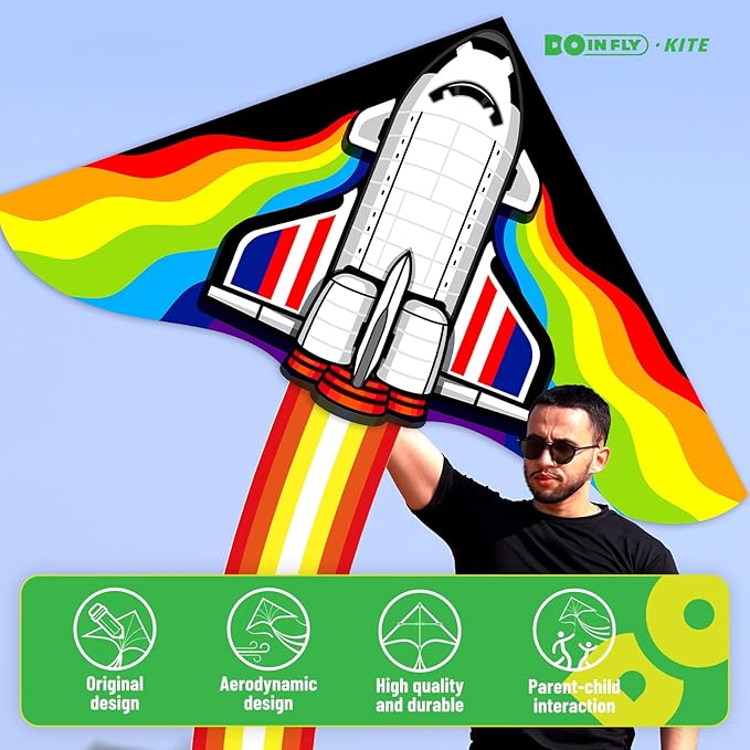 Delta Kites for Kids & Adults, Extremely Easy to Fly, Single Line Beach Kite