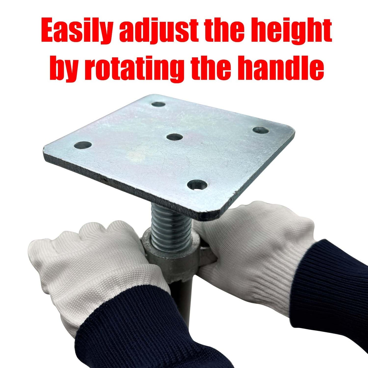 YEUQWJ Adjustable House Floor Jack Support, Basement Floor Jack for Temporary Support, Height Range 9.5''-15.5'' for Stabilizing and Supporting Beams, Load Capacity 10000 LB