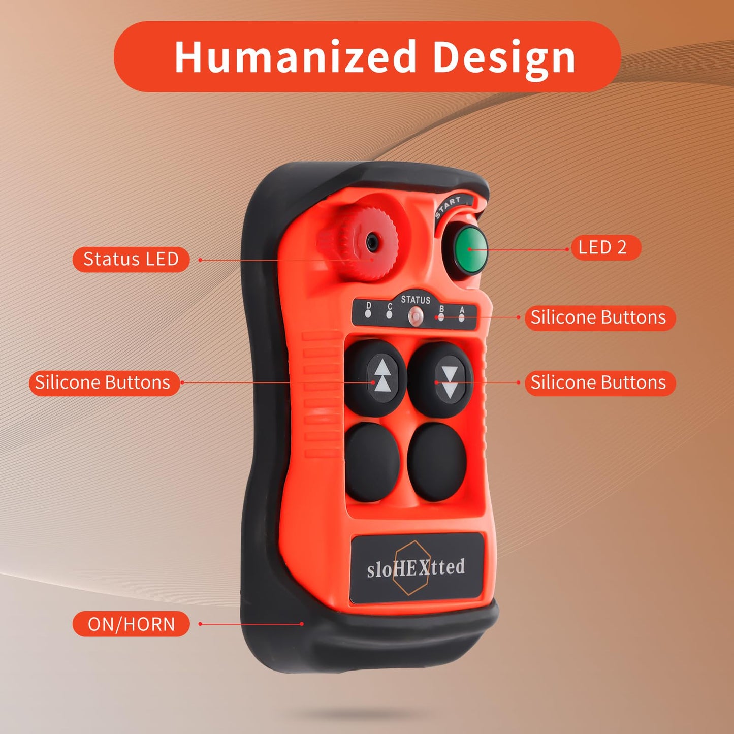 2 Button Channel Industrial Wireless Overhead Crane Remote Control Kit 12V 24V Radio 2 Transmitters and Receiver for Electric Chain Hoist Lift Winch Crane Remote Controller