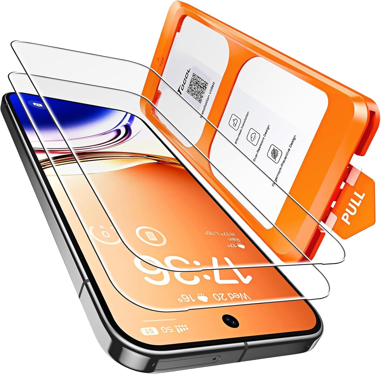 10 10 6.3 9H 2 Pack TOCOL for Pixel Pro Screen Protector/Pixel Screen Protector Hardness Military Grade Shatterproof HD