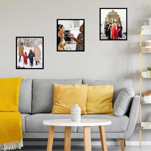 JCJMY 16x18 Black Picture Frame - Versatile Wall Hanging for Photos & Posters in Horizontal/Vertical Formats