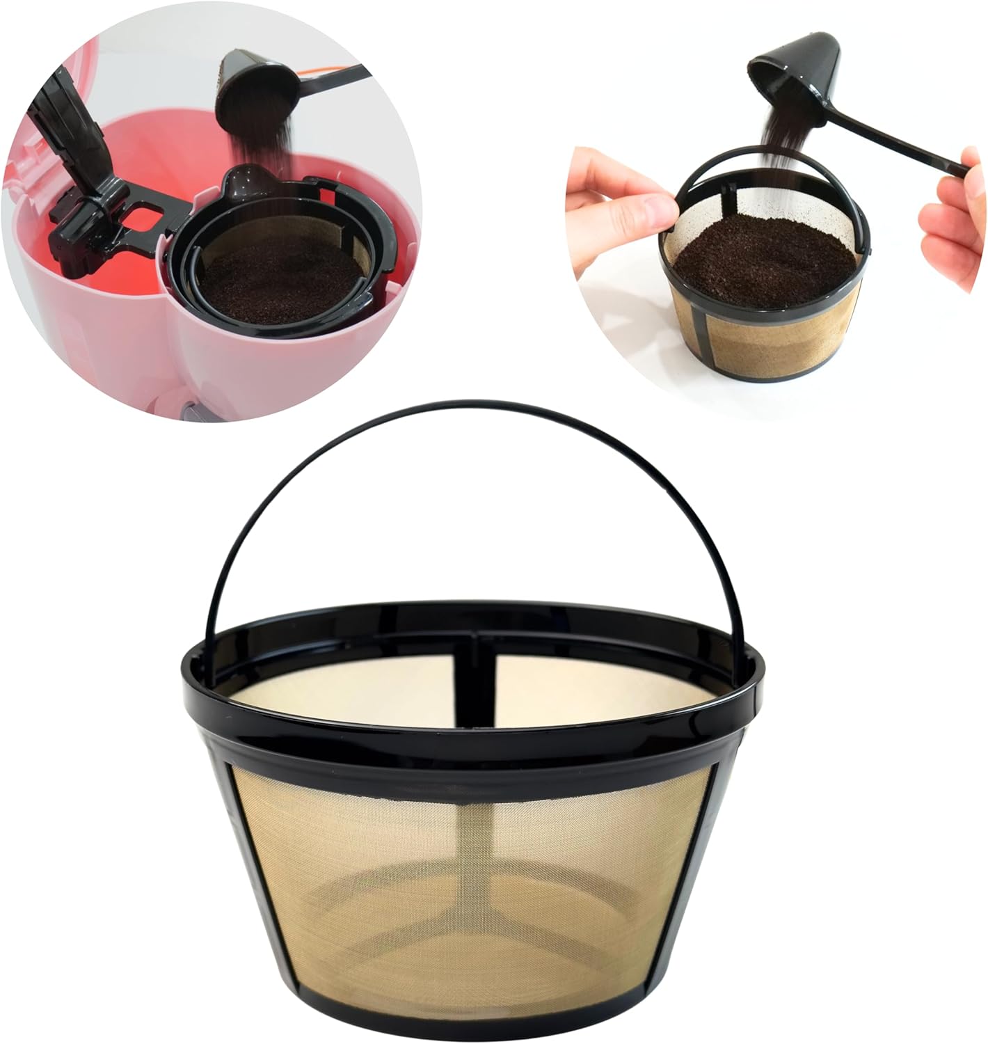 Reusable Coffee Filter - BPA Free & Eco-Friendly | Fits Mr. Coffee, Black+Decker & Most 8-12 Cup Drip Makers (1-Pack)