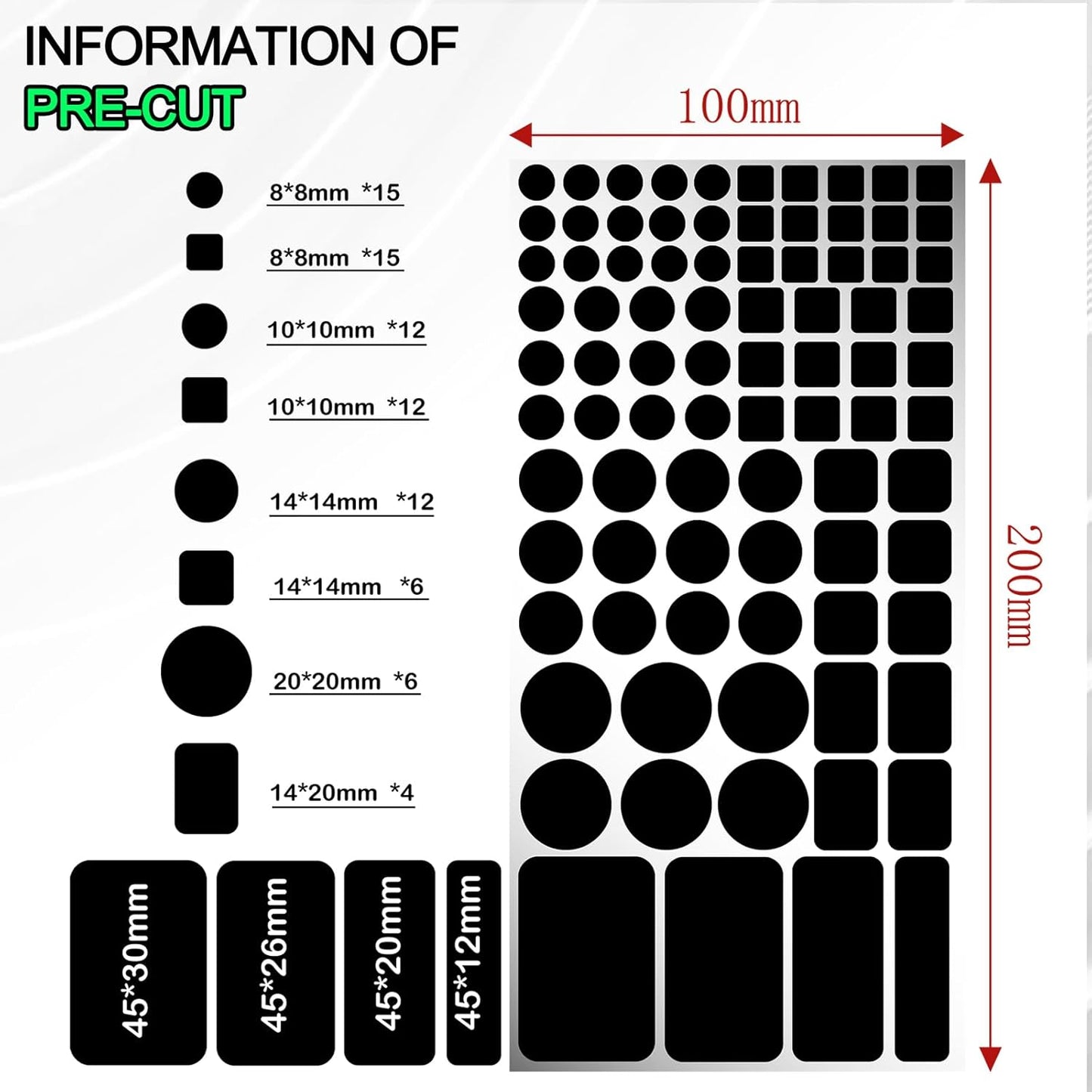 Electronic,2 Dimming 100% (1 1 LED Light Blocking Stickers,Blackout Stickers for Sheets LED Light Blocking Covers, LED