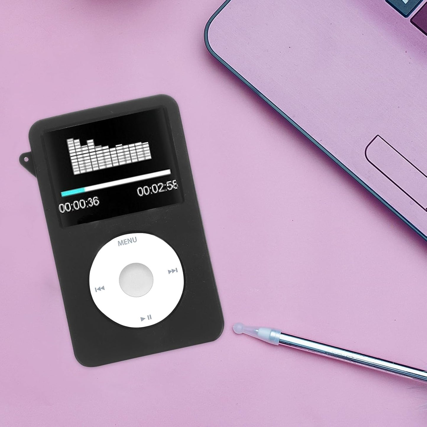 DOITOOL Mp3 80gb/120gb/160gb Silicone Sleeve Player Protector for Classic Soft Audio Player Cover Black Protective Case