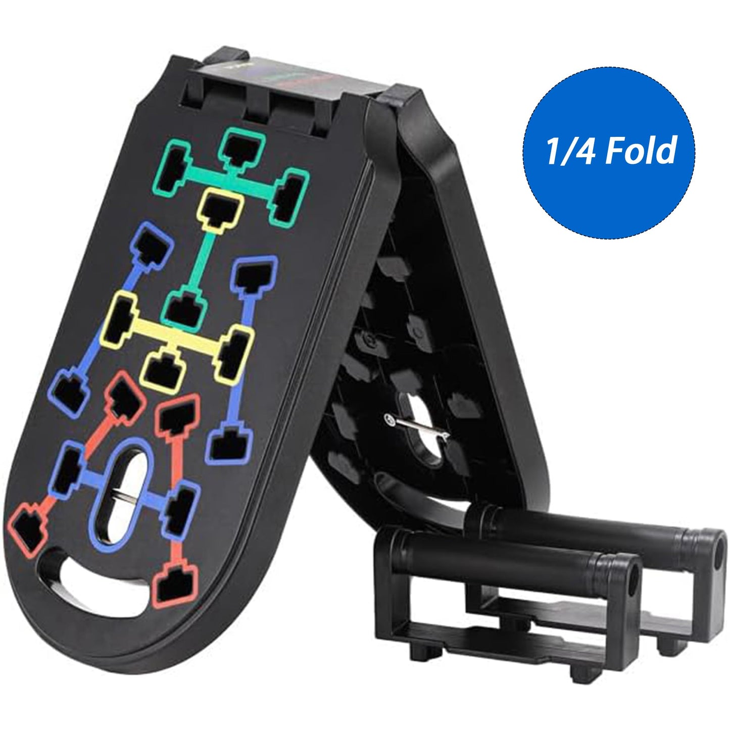 STETTY Foldable Push-Up Board, Multifunctional Push-Up Stand, Portable Home Gym Strength Trainer, Targets Chest, Back, Shoulders, Triceps & Core, Perfect Fitness Workout Gear for Men & Women