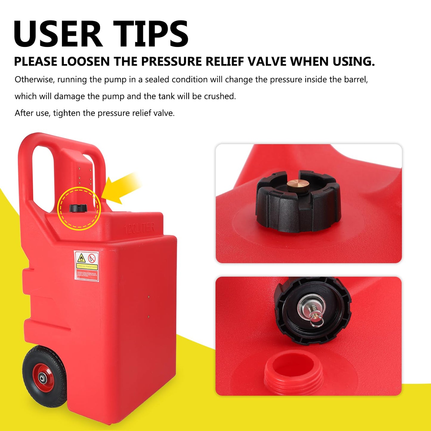 Automatic Fuel Transfer Pump with 32 Gallon Portable Fuel Caddy Tank, Auto-Stop Sensor Nozzle, AA Battery/12V DC 2 Power Modes, Tank Adapters, for Gasoline Diesel Fuel DEF Urea