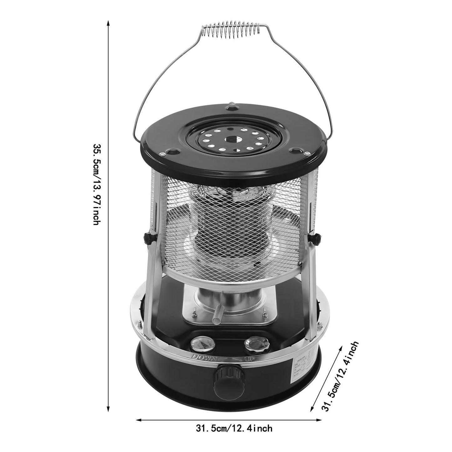 9000 BTU Portable Kerosene Heater, 2600W Lightweight Kerosene Stove for Indoor & Outdoor Use, Non Electric Heater for Survival Emergency, Fishing, Hunting, Hiking