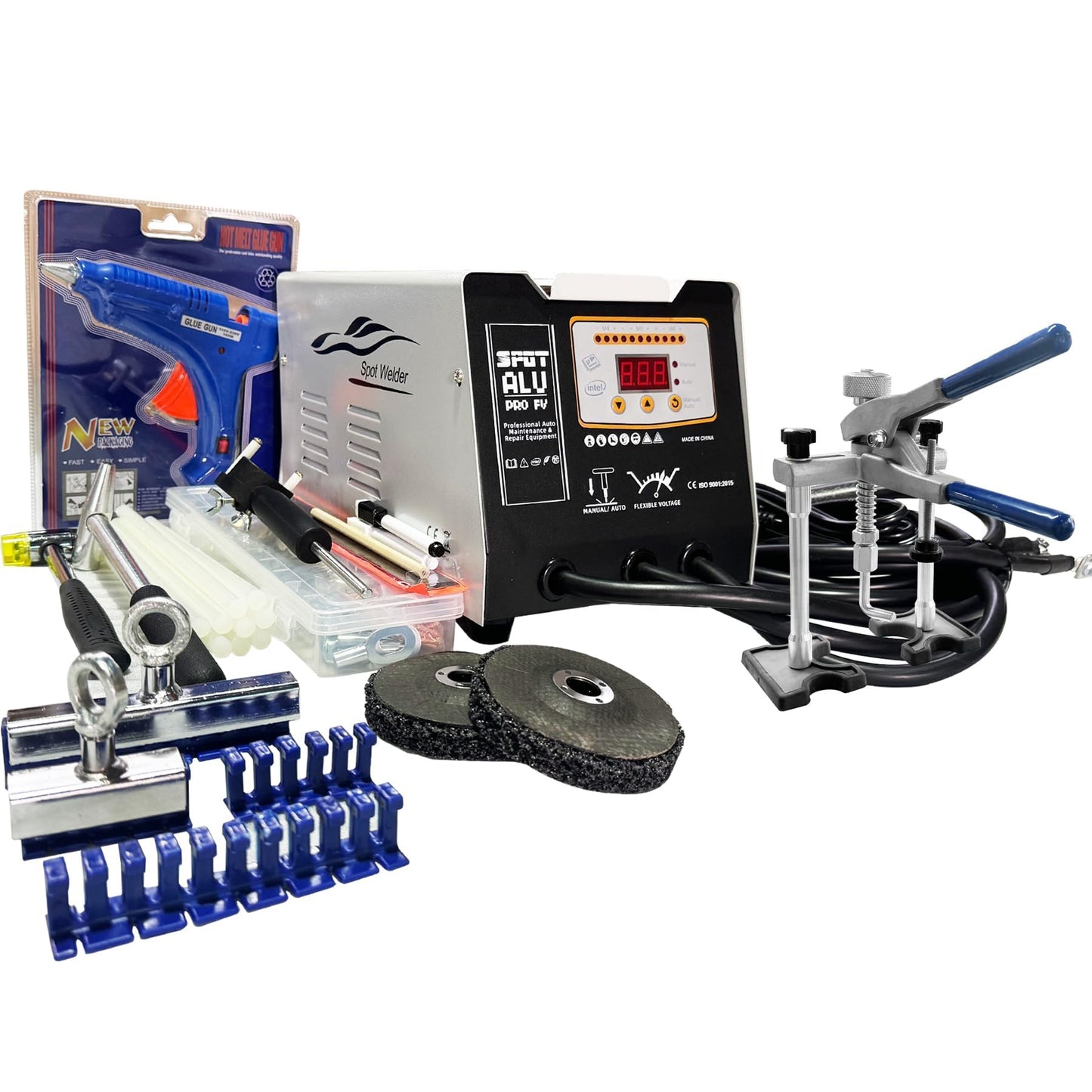 110V 120000UF Aluminum SPOT Welder Machine,Spot Welder Dent Puller, Vehicle DENT Puller,M4/M5/M6 Stud Welder Machine for CAR Body DENT REPIAR Shops (F6100)