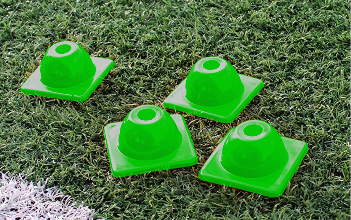 Versatyle 2in Heavy Duty Agility Training Cones for Soccer, Football, Basketball & Sports Drills, Flexible Motorcycle & Traffic Training Cones, Durable, Versatile, High Visibility (Set of 12, Green)