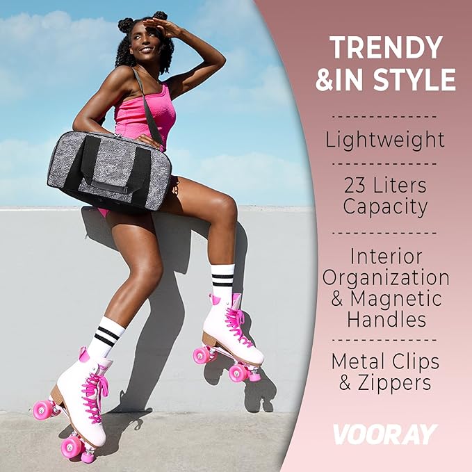 Vooray Burner Gym Duffel Bag, Gym Bag for Women and Men with Shoe Compartment, Weekender, Overnight & Travel Duffel for Sports and Workout