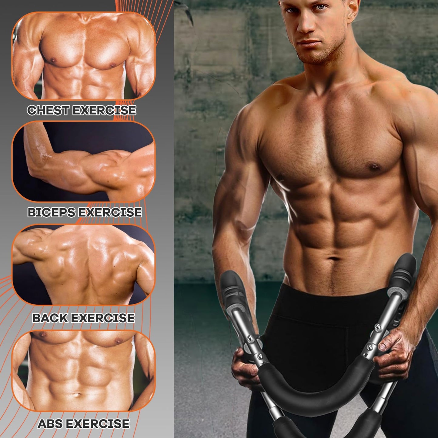 Twister Arm Trainer, 20-70 lb Adjustable Chest Workout Equipment, Gifts for Men Women, Forearm Strengthener Arm Exercise Equipment Ideas Gifts for Dad Husband, Chest Trainer for Home Workout Equipment