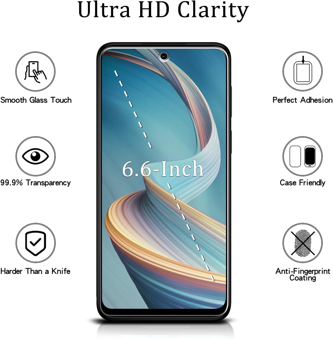 [2 Pack 5G 2023 9H MAYtobe Privacy Screen Protector For Moto G Tempered Glass, Hardness, Anti Scratch, Bubble Free