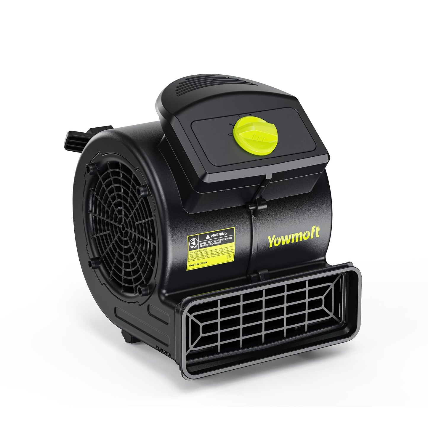 YOWMOFT Air Mover, Powerful 100W Carpet Dryer for Cooling, 550 CFM Floor Drying Fan with 4-Speed & 3 Blowing Positions, Floor Blower For Janitorial, Plumbing, Home, Commercial, Industrial Use