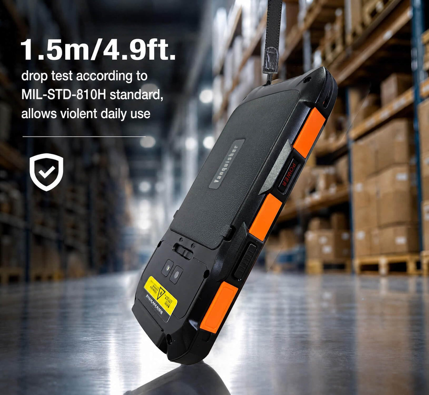 Vanquisher Android 13 Barcode Scanner Handheld Mobile Computer, 5.5-inch Touchscreen PDA Scanner with Integrated Honeywell 1D & 2D Bar Code Scan Engine, WiFi & 4G LTE, for Warehouse & Logistics
