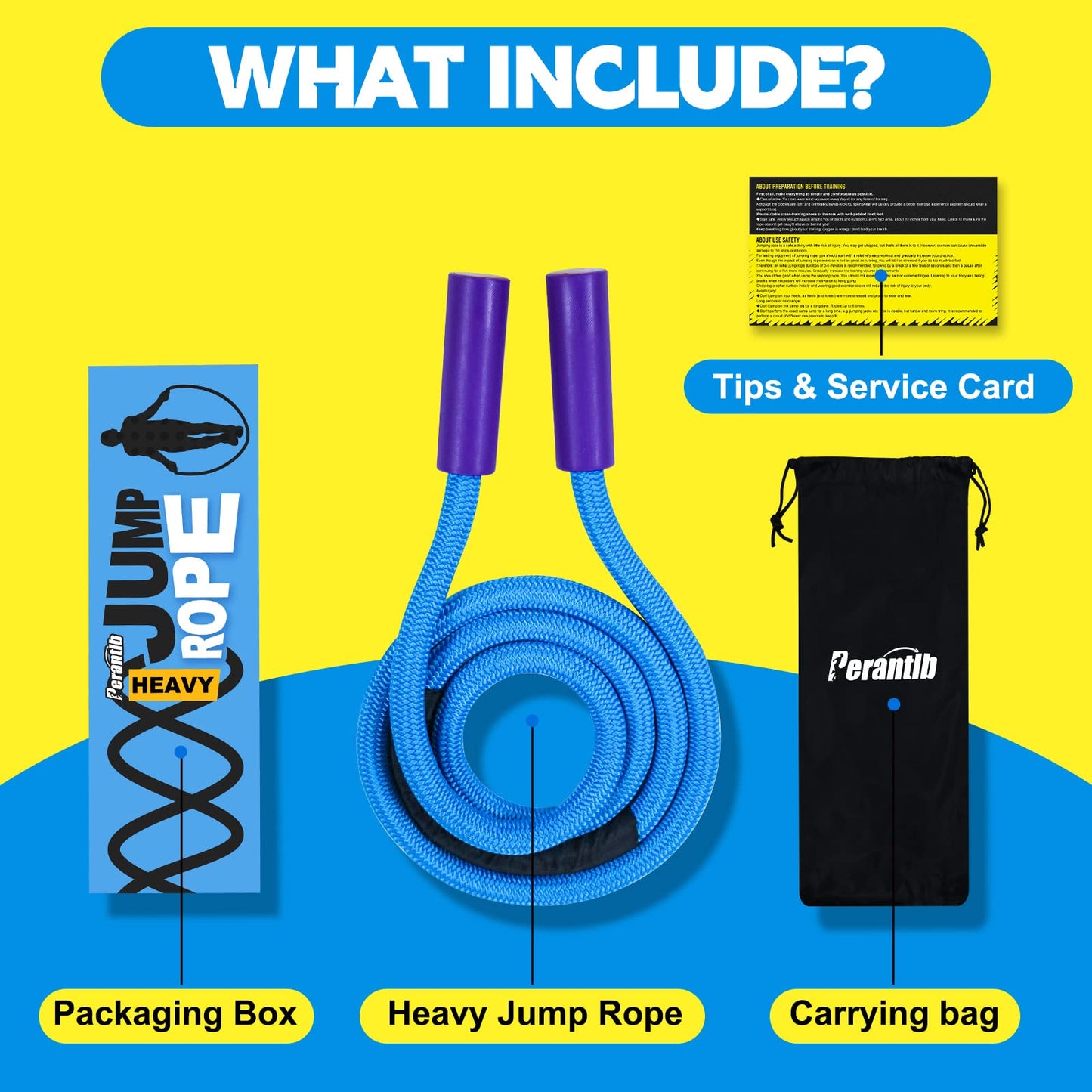 Weighted Jump Ropes with 360 Degree Rotation Handle.1 Inch 2.7LB Heavy Jump Rope for men and women,jump ropes for fitness