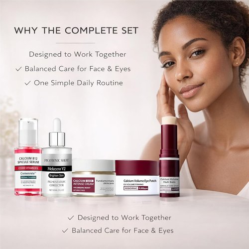 Calcium Daily Care Skin Set - Gentle Firming Multi Balm Stick for Smooth, Hydrated Skin | Travel-Friendly Routine