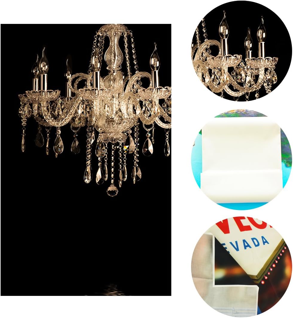 LYLYCTY 5x7ft LY024 Luxurious Chandeliers Photography Background European Gorgeous Crystal Chandelier Black Backdrop