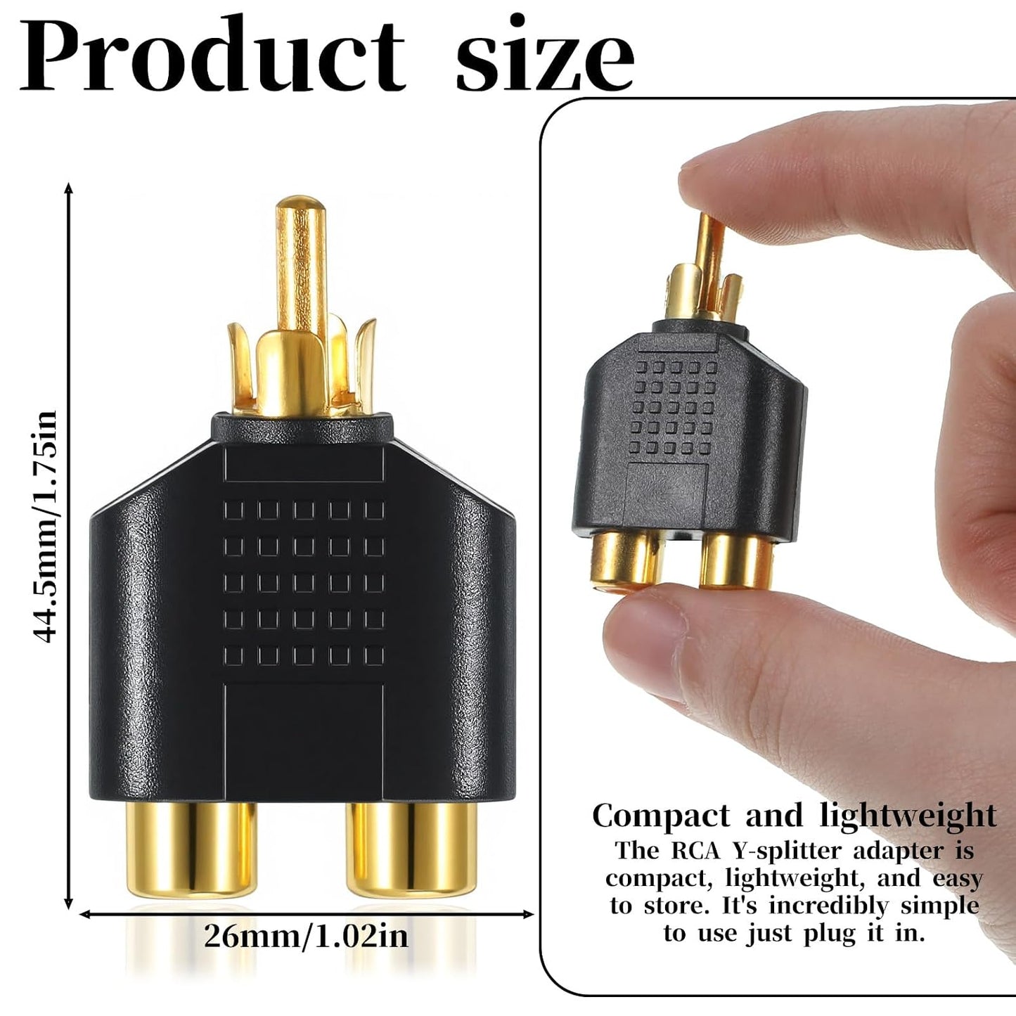 Eldraqth 3.5 mm 3.5mm (6 Pack) RCA Y Splitter Adapter TRS to Dual RCA F Stereo Male to Dual Female Audio Breakout