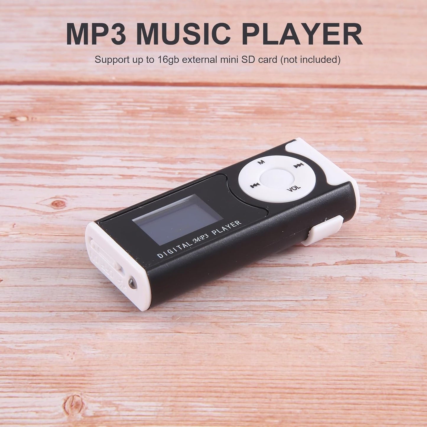 Lizusidtsy MP3 16GB 079825 Mini USB Clip Player Player LCD Screen Mini SD TF Card