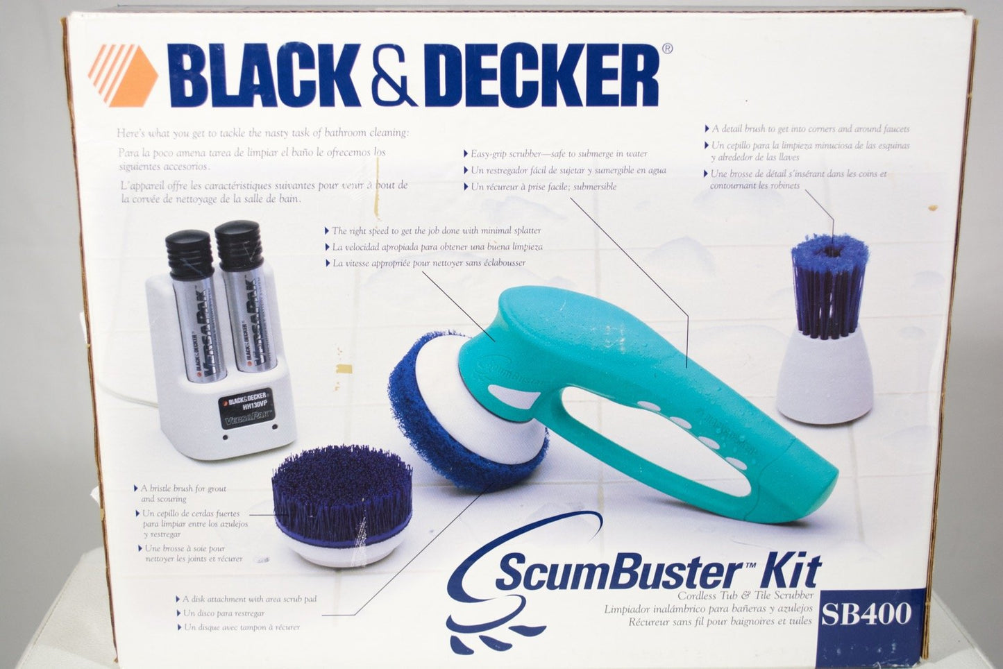Black & Decker, ScumBuster Cordless Wet Scrubber, Model SB400