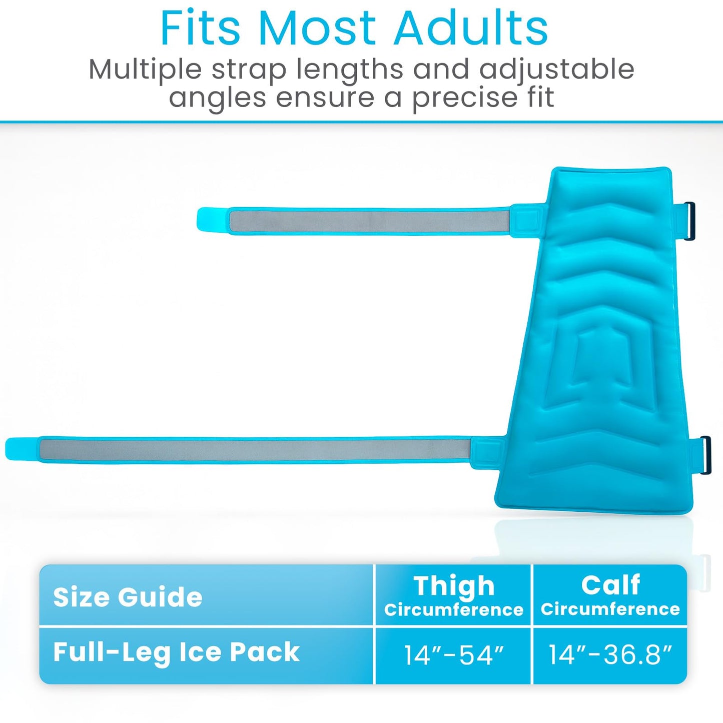 Arctic Flex Full Leg Ice Pack Wrap (Hot & Cold Therapy) - Large, Reusable Gel Ice Pack for Injuries & Swelling - ICY Sleeve for Leg Pain Relief - Cold/Hot Wrap for Thigh, Hips, Knee, Shins & Back
