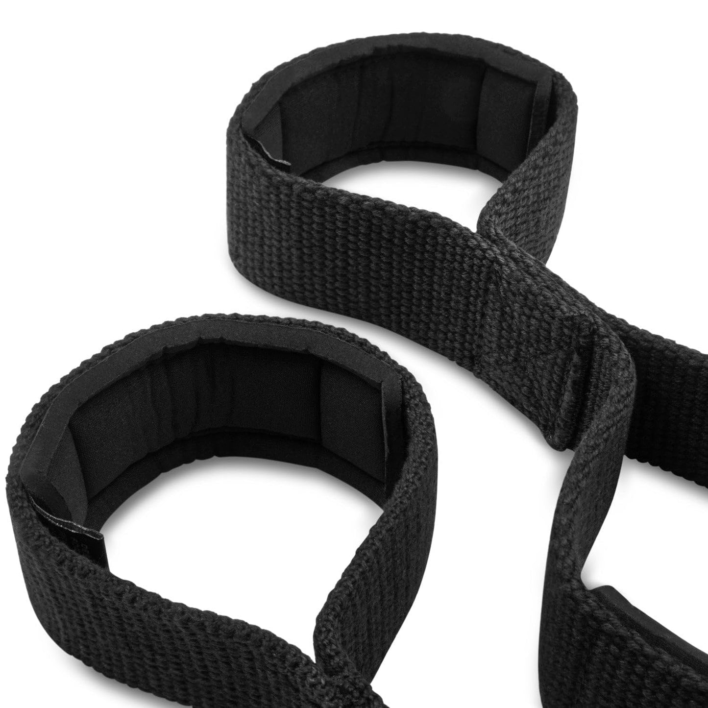Meister FIGURE 8's Weight Lifting Straps - Neoprene Padded (PAIR) - Black