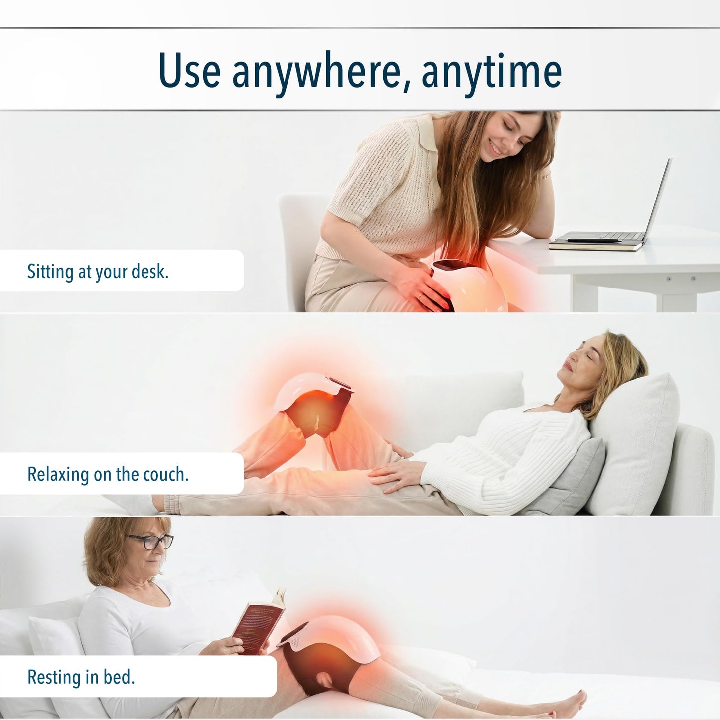 FORTHIQ Knee Massager Smart for Pain Relief with Heat and Red Light Therapy, 2026 Updated Edition, Relax Tight Muscles, Ideal Gift for Men & Women, FSA-HSA Eligible