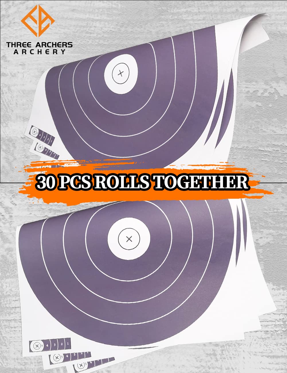 THREE ARCHERS NFAA 30pcs Archery Targets 40cm Standard Archery Targets 5 Ring Single Spot for Archery Training Competition Target Practice