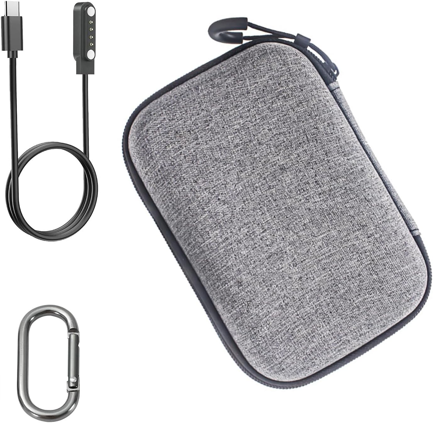 Xininyia [1+1 Pack] for PLAUD NotePin AI Voice Recorder Carrying Case & Charging Cable, Only Case - Carrying Travel Bag