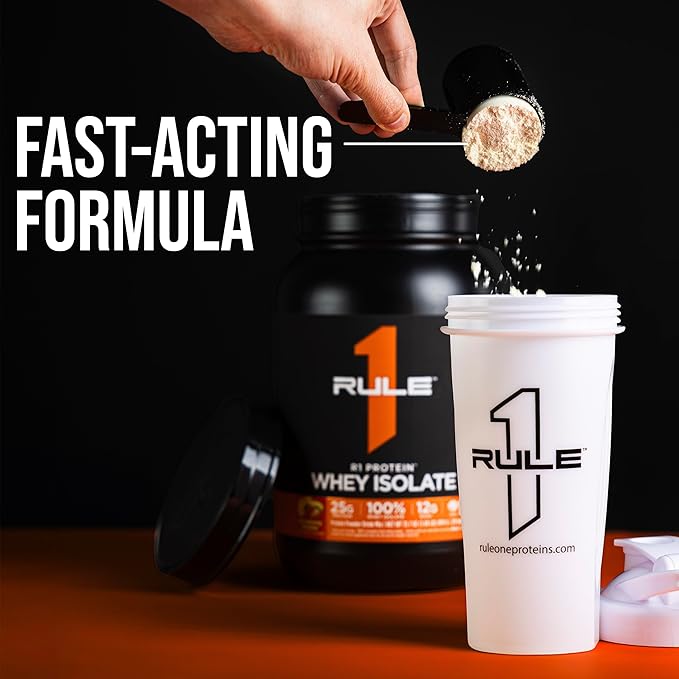 Rule 1 R1 Protein Whey Isolate - with 25g Protein & 6g BCAA Exclusively from Isolated & Hydrolyzed Sources for Workout Recovery (2 Pounds*, Chocolate Peanut Butter)