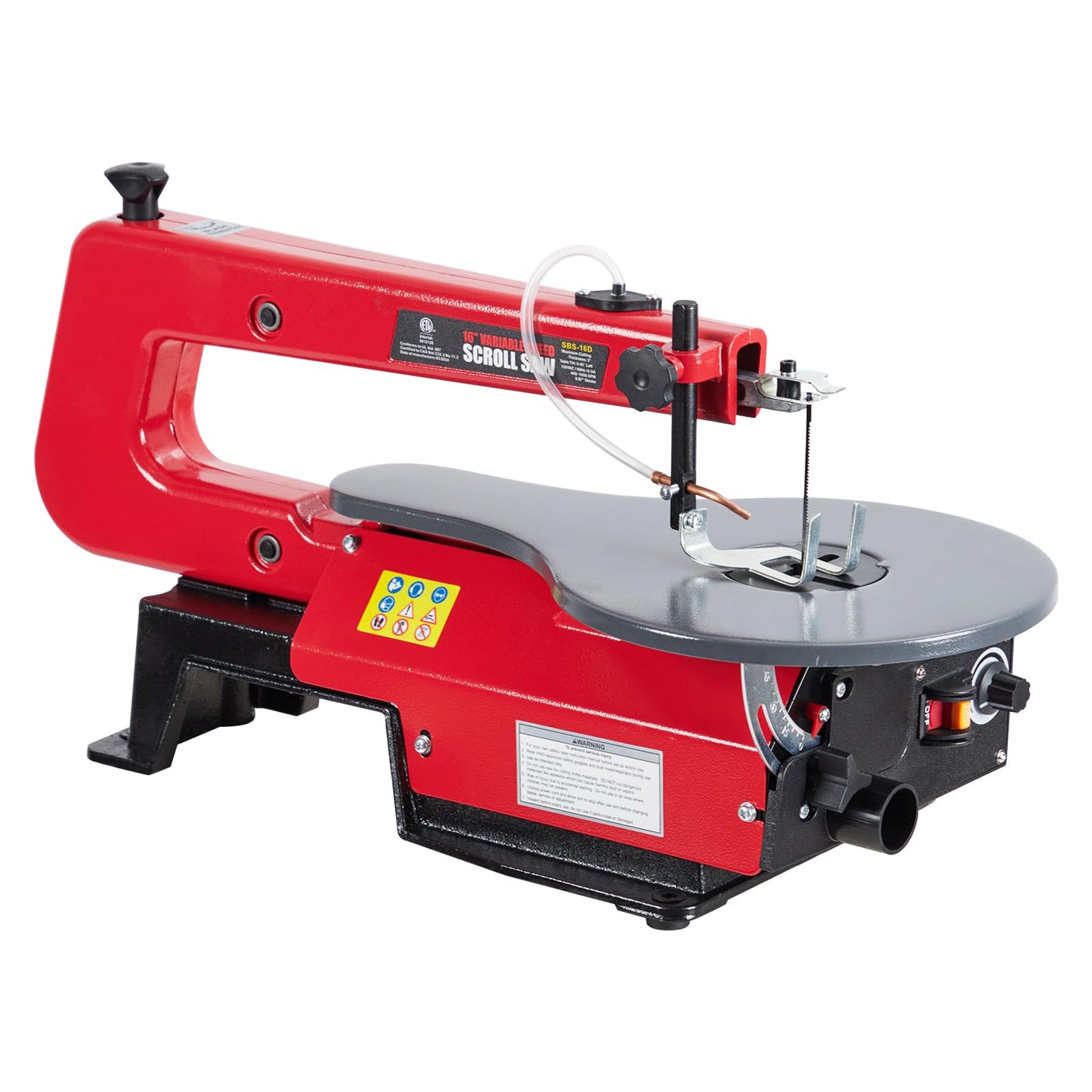 Variable Speed Scroll Saw 16-Inch With Extra-Large Adjustable Tilting Work Table for Woodworking