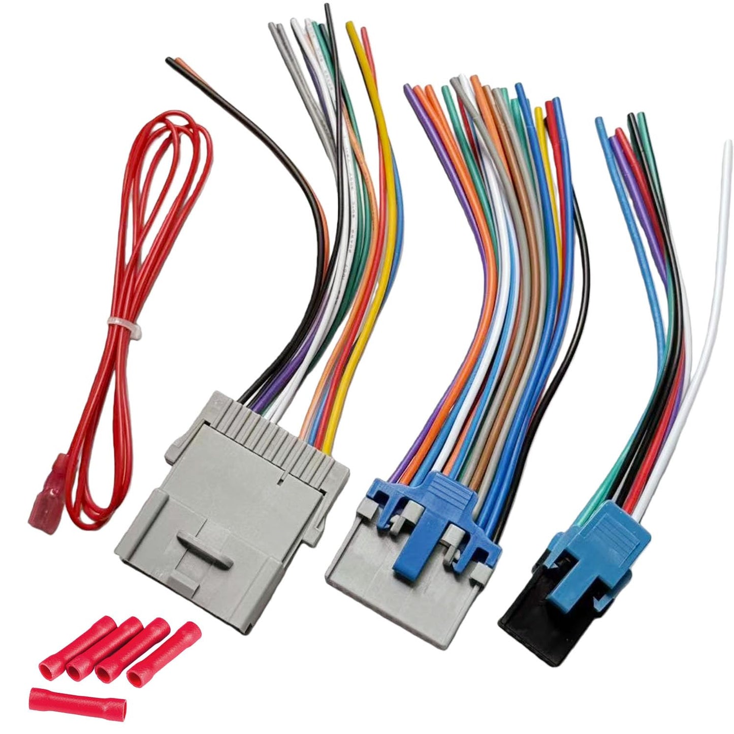 20042009/Chevy 20002012/GMC 20022012,Stereo Cable(4PCS) Radio Wiring Harness with Male and Female Plug Compatible