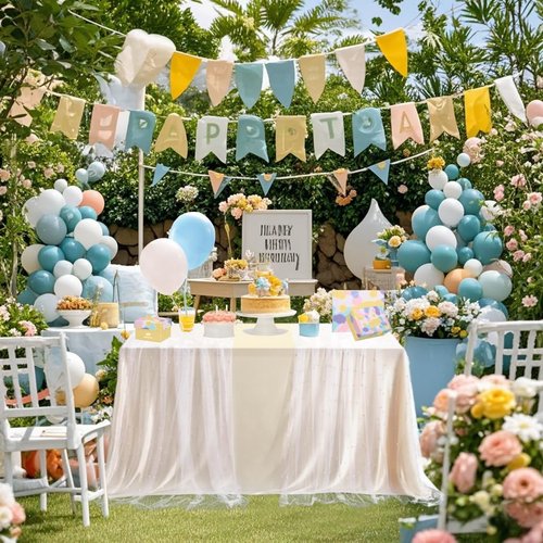 6 Pack 60x120Inch White Pearl Table Cloth Sheer Tulle Tablecloth Bridal Veil Tablecloths Tulle Fabric Table Cover for Wedding Bridal Shower Birthday Party Decor 10ft