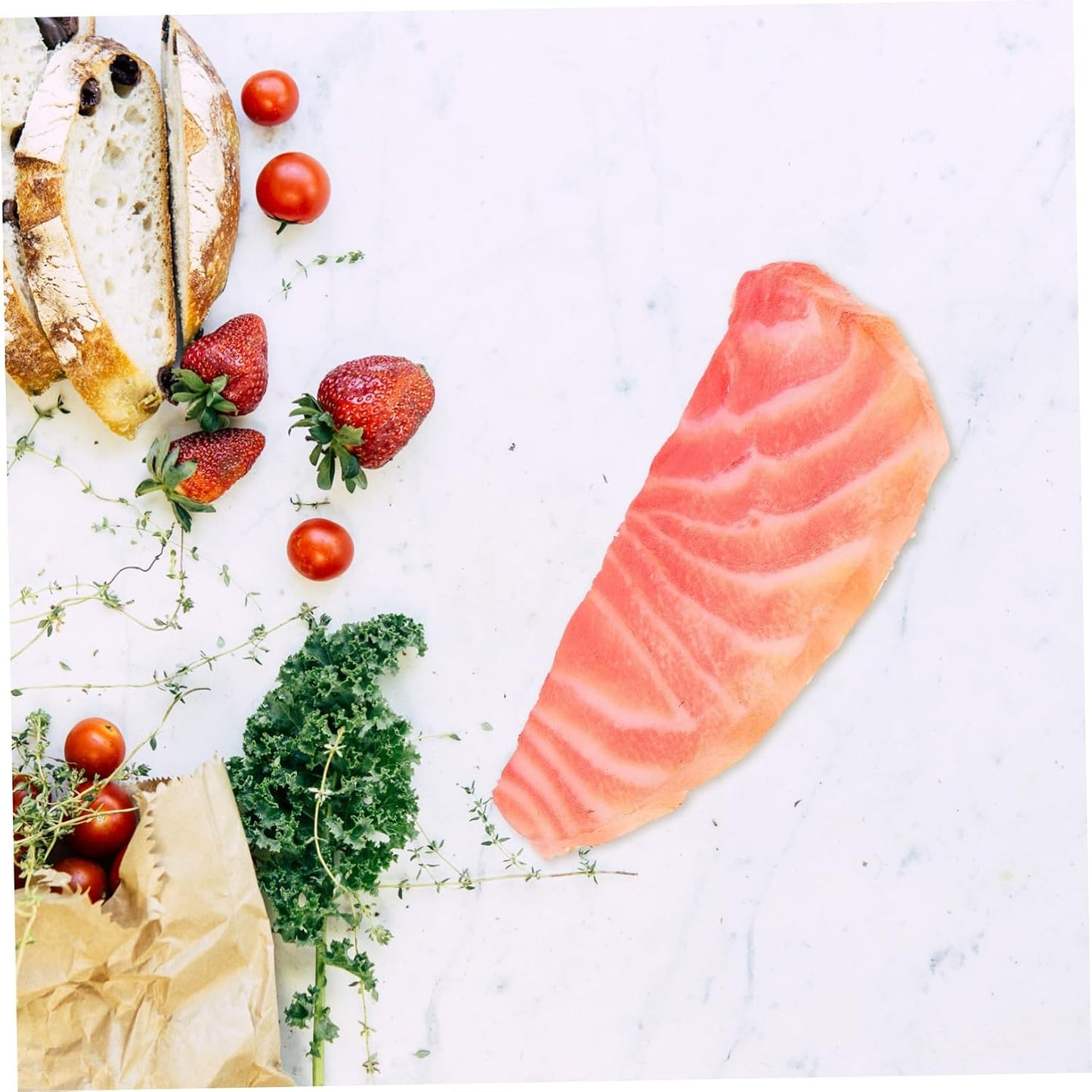 2pcs TOYANDONA Lifelike Salmon Slice Prop Model Realistic Artificial Salmon for Food Display Photography Early