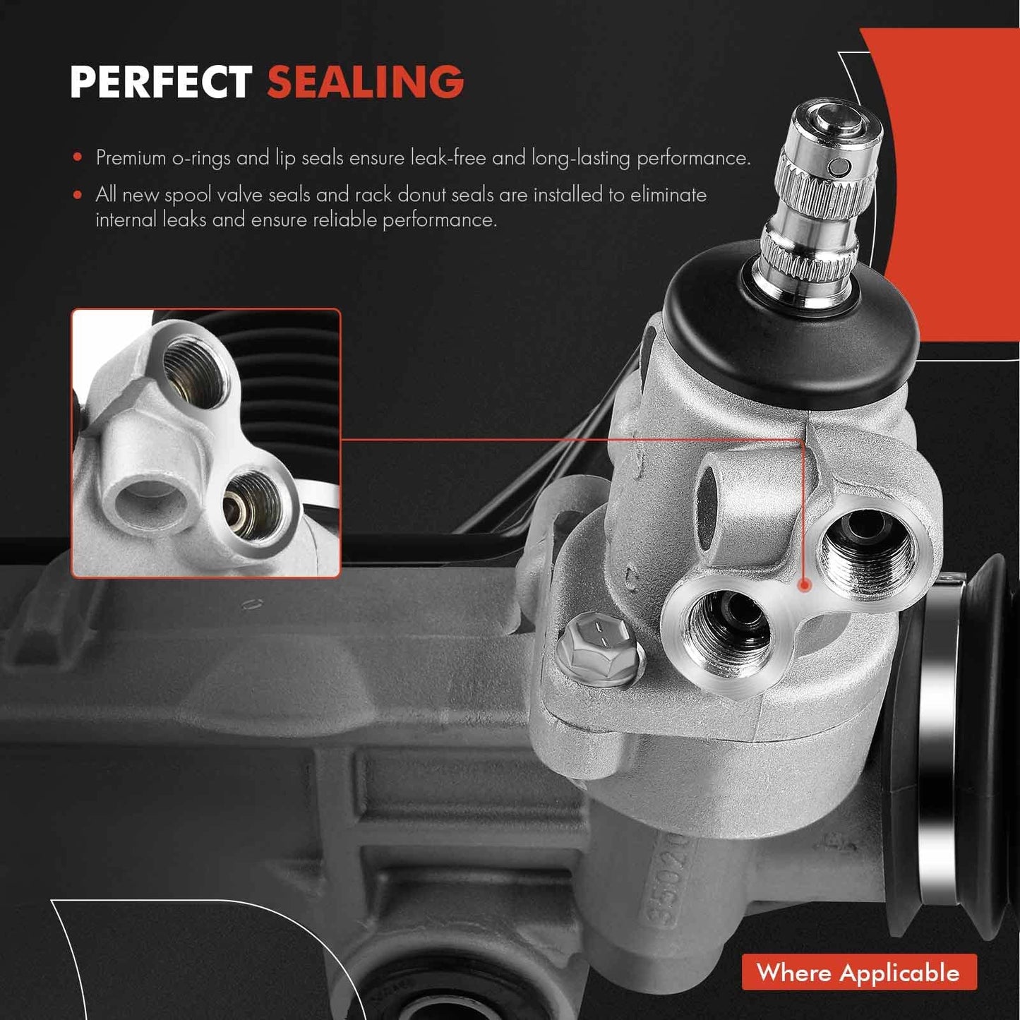 A-Premium - Hydraulic Power Steering Rack and Pinion Compatible with Mercedes-Benz GL320 2007-2009, GL350 2010-2012, GL450 2007-2012, GL550, ML320, ML350, ML450, ML500, ML550, ML63 AMG