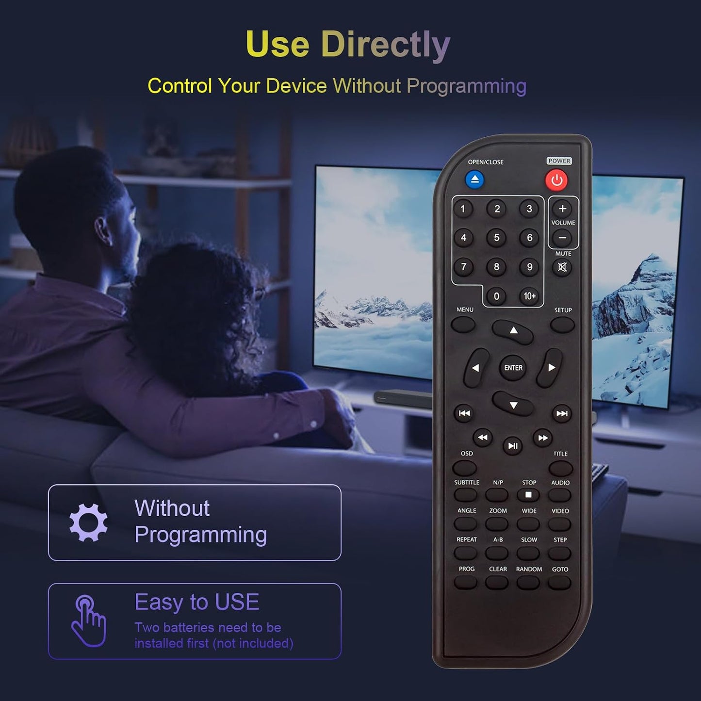 AULCMEET CVD401A CVD512A Replace Remote Controller Compatible with Craig Portable CD DVD Video Player