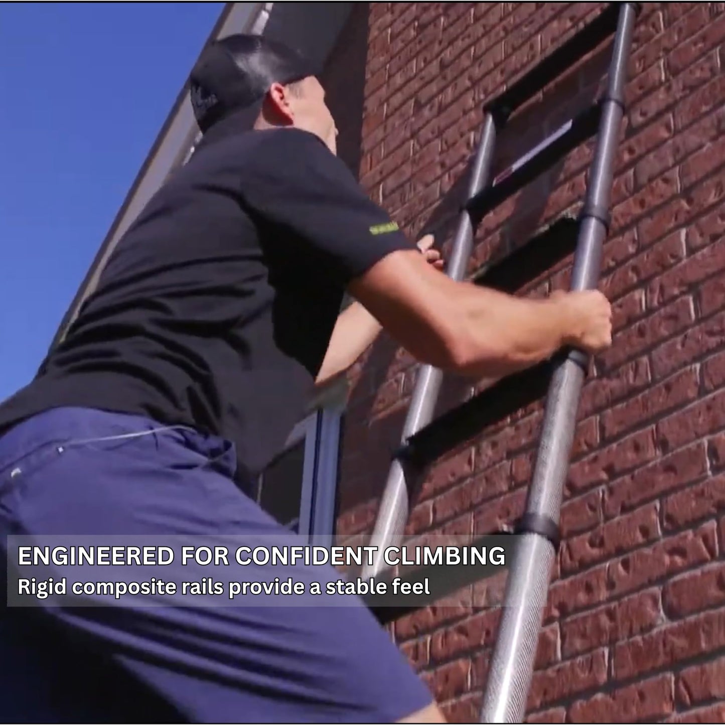 Telesteps 12.5 ft Kevlar® Telescoping Extension Ladder – Non-Conductive, 16 ft Reach, 300 lb Type 1A, OSHA/ANSI Certified, Lightweight, Compact, Electrician-Safe