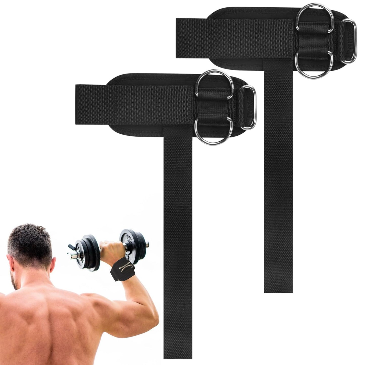 Weight Lifting Straps,Lifting Wrist Straps,Weight Straps,With D-Rings,Wrist Wraps for Weightlifting,for Men and Women for Cable Machines,Deadlifts,Snatches,Pull-Ups
