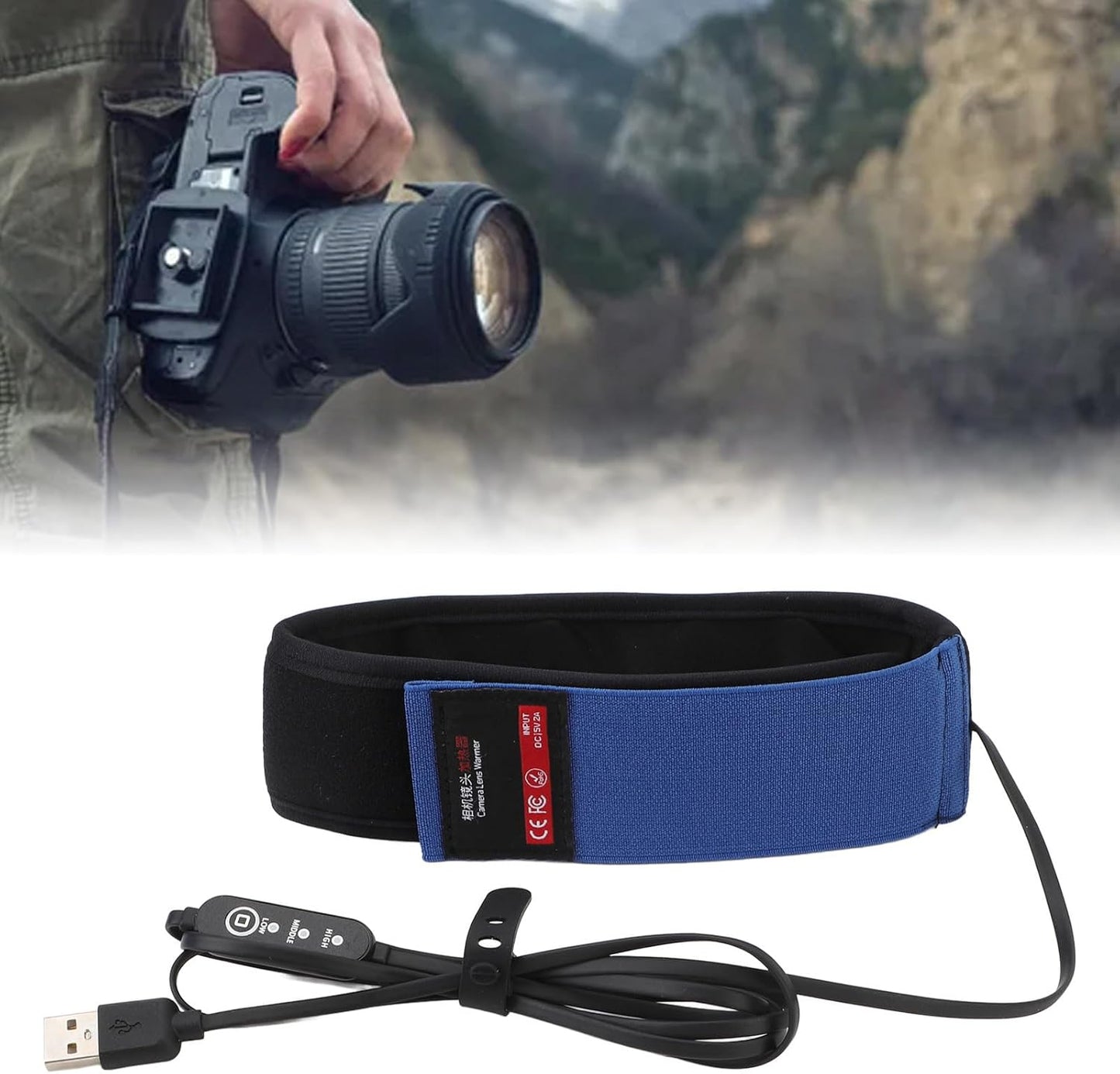 Zopsc 3 Settings, (545mm) Lens Heater, USB Powered with Temperature Dew Heater Strip for Telescopes, Viewfinders