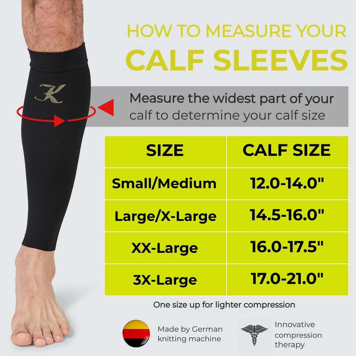 KEKING Calf Compression Sleeves for Men & Women (20-30 mmHg), Graduated Leg Compression Sleeve for Shin Splints, Varicose Veins, Calf Pain Relief, Running, Cycling, Nursing, Travel - Calf Support