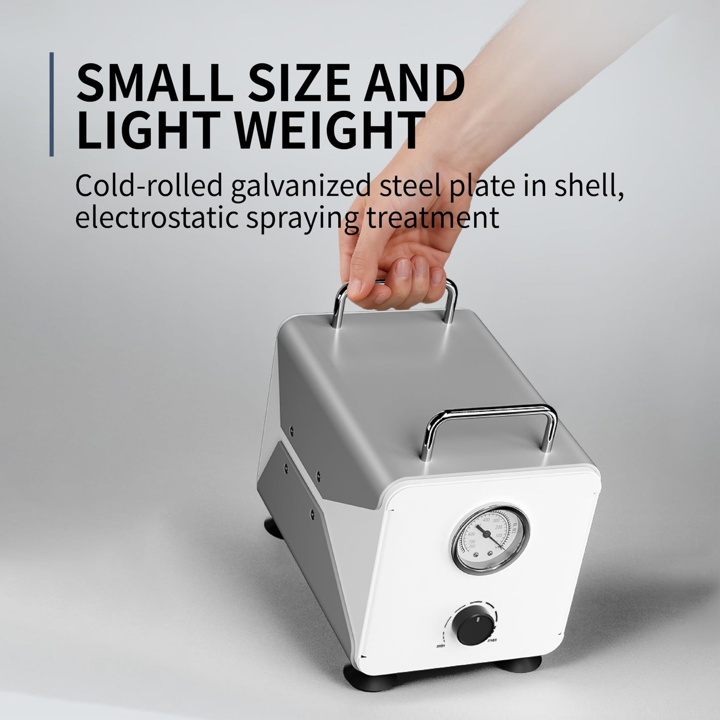Xiuilab Vacuum Pump Dual-Purpose Diaphragm Pump 48W 30L/min Oil-Free Lab Pump with Dual-Scale Gauge Adjustable Speed Suction & Pressure Low Noise Continuous Duty for Filtration